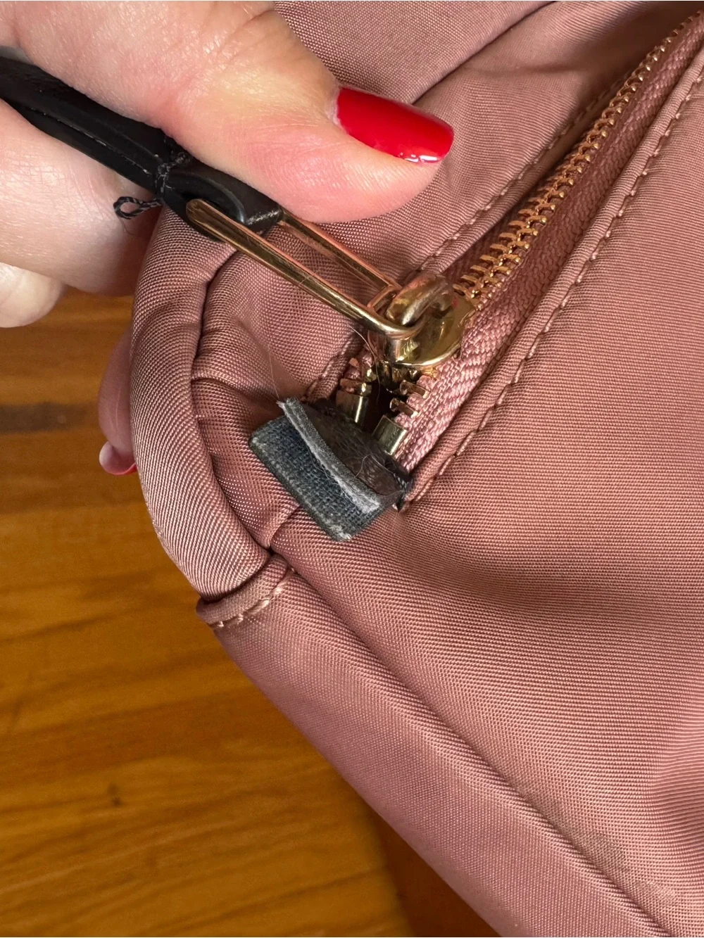 kate spade Dusty Rose Nylon Mini Backpack with Black Straps